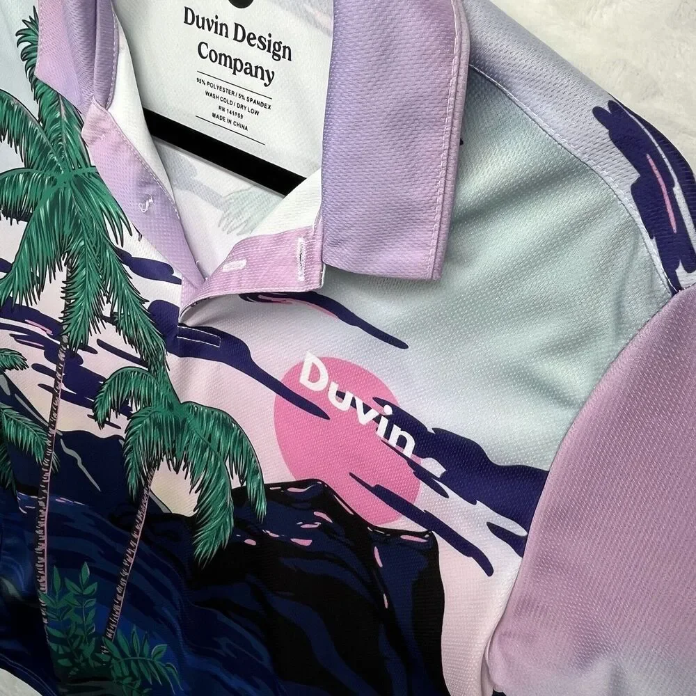 Duvin Design Company Polo Men's Small Beachy‎ Coastal Surf